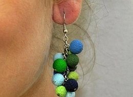 Náušnice hrozen z kolekce Colors