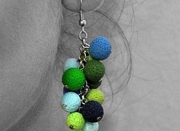 Náušnice hrozen z kolekce Colors