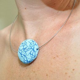 Oblázek žilkovaný modrý