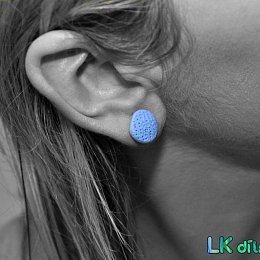 Náušnice pecky fialové z kolekce Colors