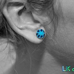 Náušnice pecky z kolekce Krajka v barvách