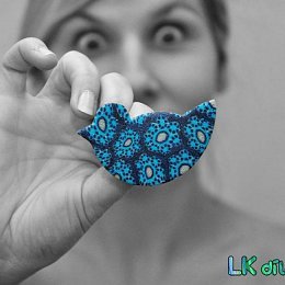 Ptáček z kolekce Krajka v barvách