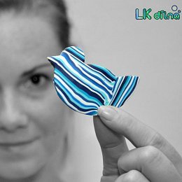 Brož ptáček z kolekce Cotton candy