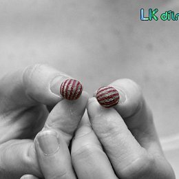 Náušnice pecky z kolekce Otisky prstů